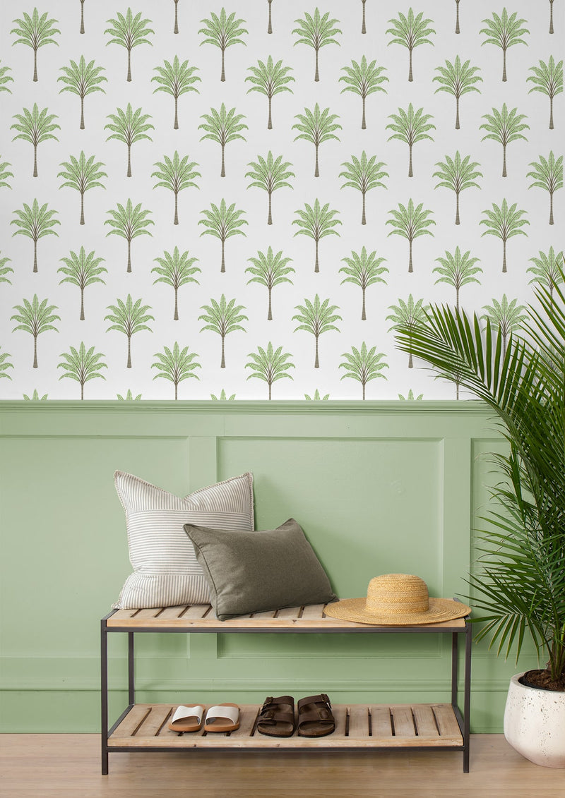 media image for Montgomery Palm Peel & Stick Wallpaper in Green Tea 234