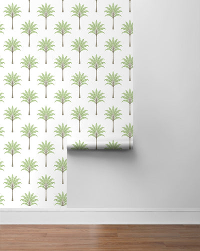 product image for Montgomery Palm Peel & Stick Wallpaper in Green Tea 24