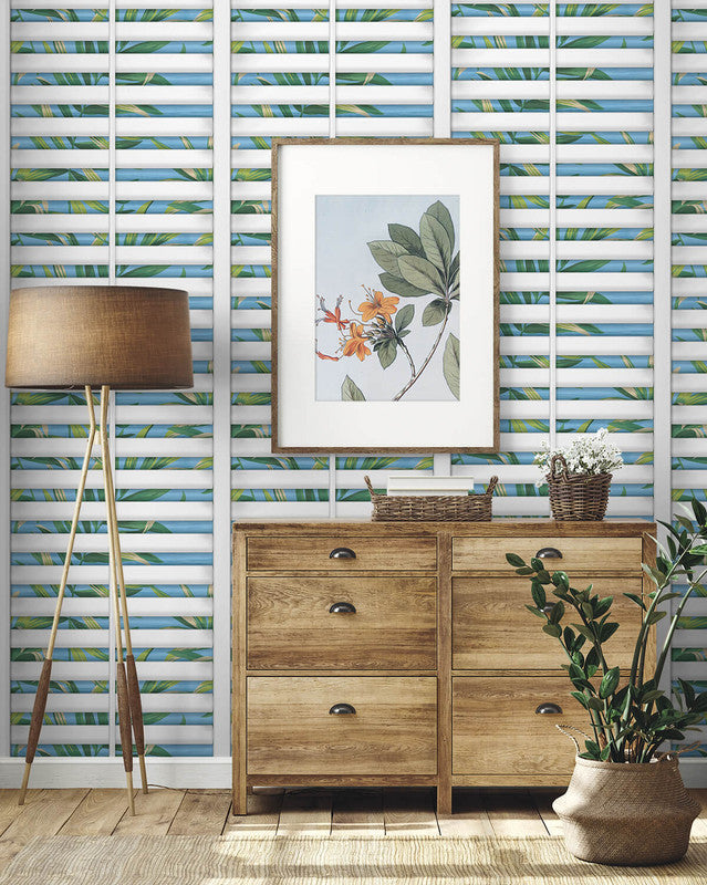 media image for Richwood Shutters Peel & Stick Wallpaper in Ciel 214