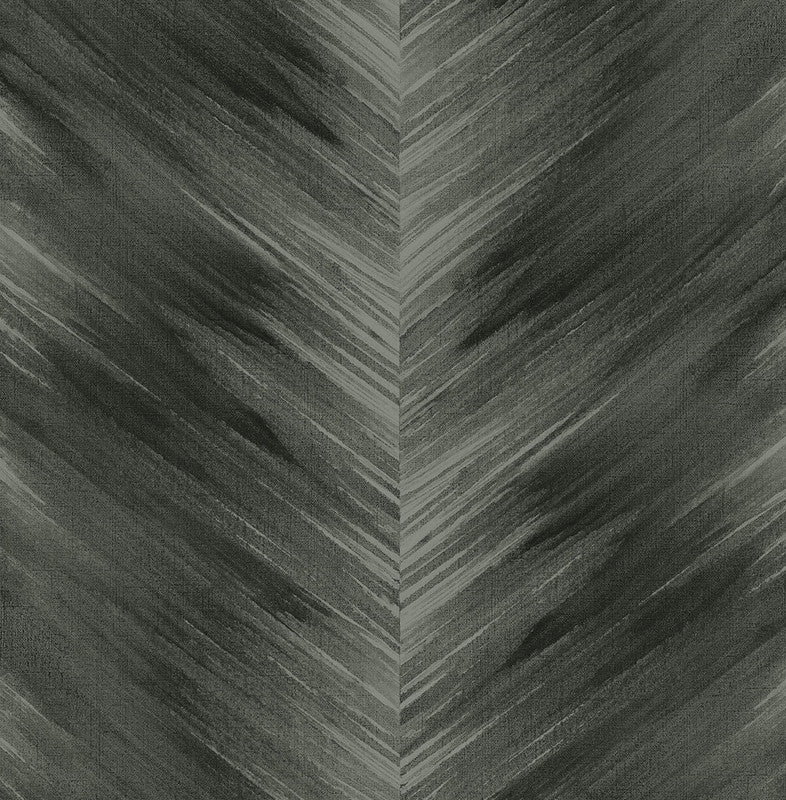 media image for Washed Chevron Peel & Stick Wallpaper in Charcoal 284