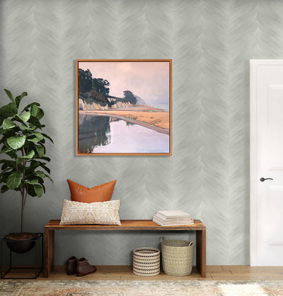 product image for Washed Chevron Peel & Stick Wallpaper in Daydream Grey 28