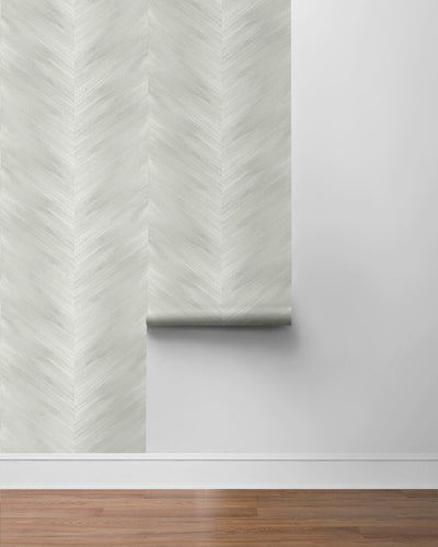 product image for Washed Chevron Peel & Stick Wallpaper in Daydream Grey 67