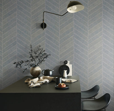 product image for Atelier Herringbone Wallpaper in Lagoon 54