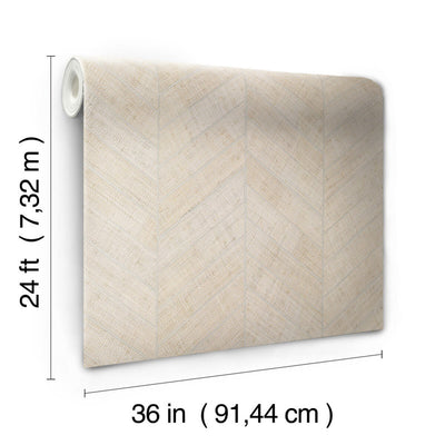 product image for Atelier Herringbone Wallpaper in White 91