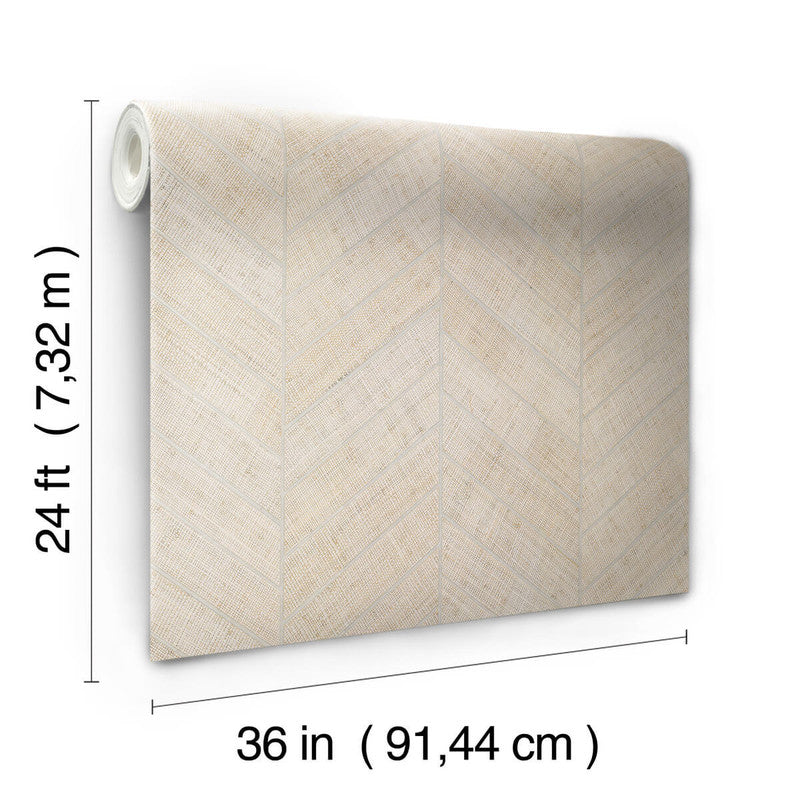 media image for Atelier Herringbone Wallpaper in White 28