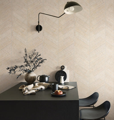 product image for Atelier Herringbone Wallpaper in White 7