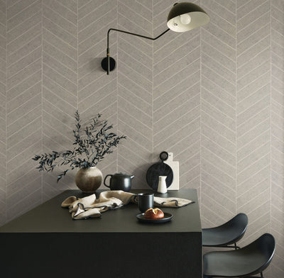 product image for Atelier Herringbone Wallpaper in Linen 21