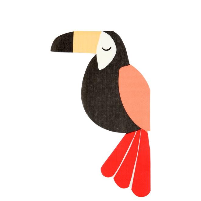 media image for go wild toucan napkins by meri meri 1 231