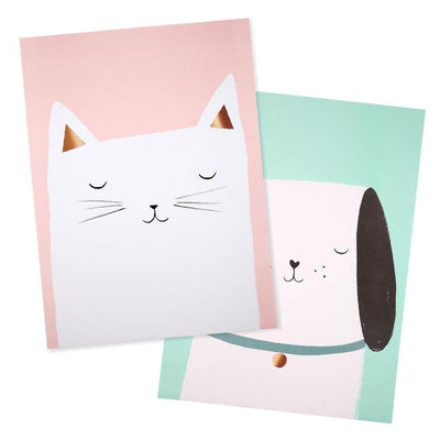 product image of cat dog art prints by meri meri 1 567