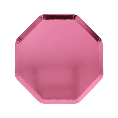 product image of metallic pink side plates by meri meri 1 559