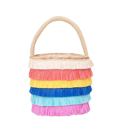 product image of raffia fringed woven straw bag by meri meri 1 539