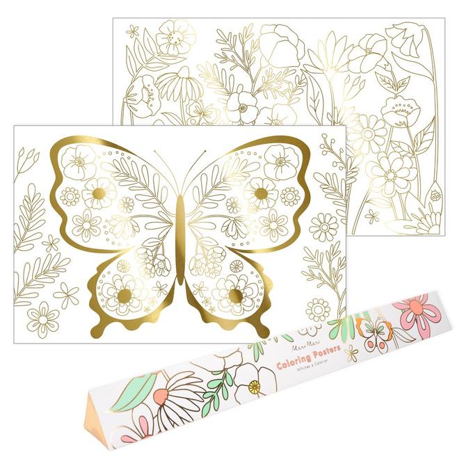 media image for butterfly coloring posters by meri meri 1 273