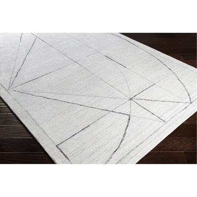 product image for Hightower HTW-3010 Hand Knotted Rug in Medium Gray & White by Surya 9
