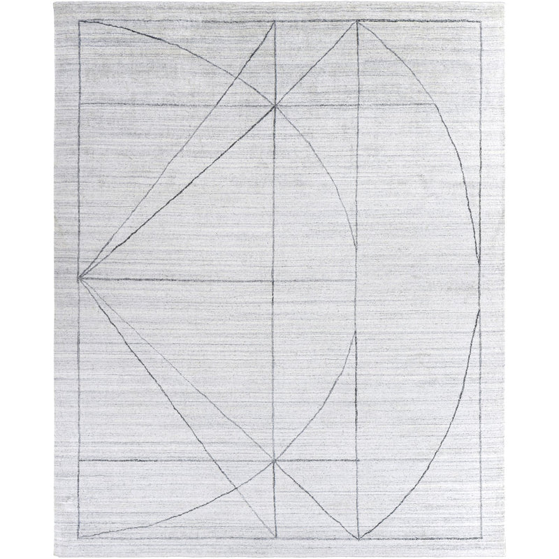 media image for Hightower HTW-3010 Hand Knotted Rug in Medium Gray & White by Surya 286