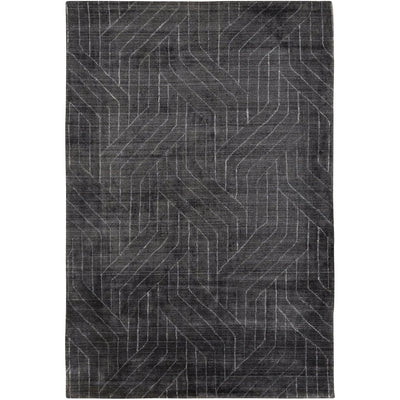 product image for Hightower HTW-3011 Hand Knotted Rug in Charcoal & Black by Surya 53