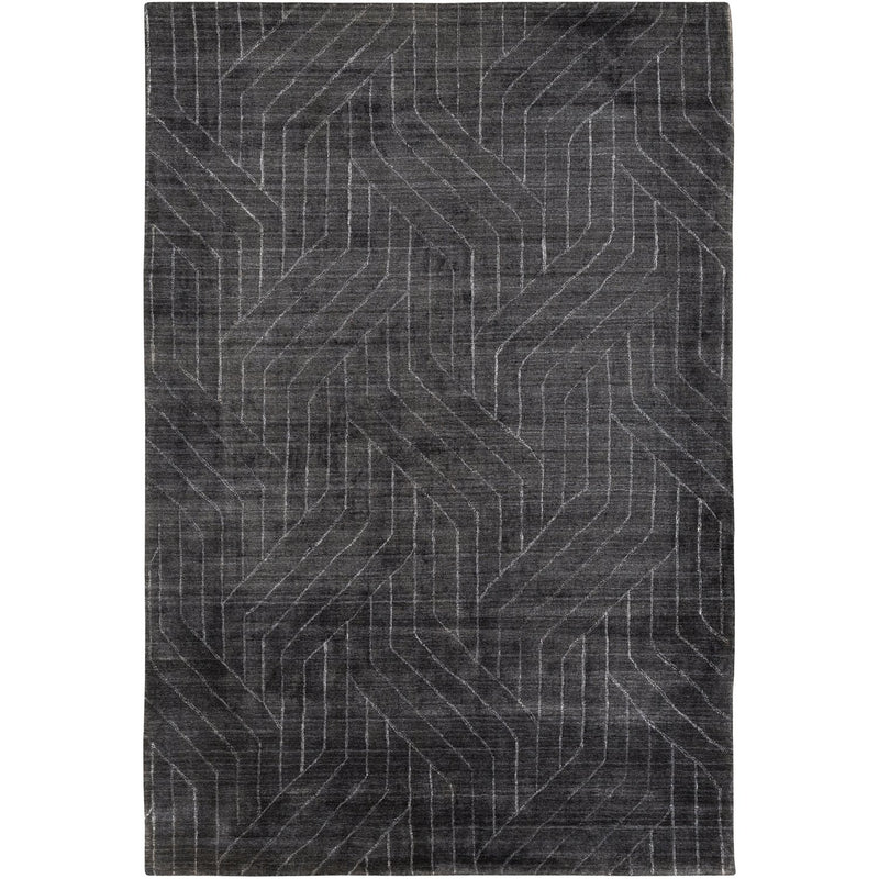 media image for Hightower HTW-3011 Hand Knotted Rug in Charcoal & Black by Surya 279