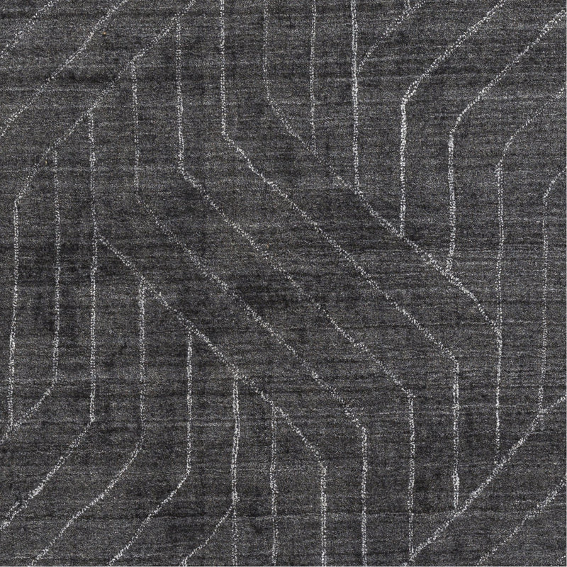 media image for Hightower HTW-3011 Hand Knotted Rug in Charcoal & Black by Surya 250