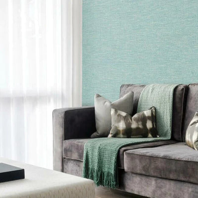 product image for Rustica Wallpaper in Aqua from the Quietwall Textiles Collection 31