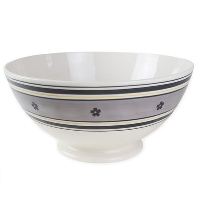 product image for hand painted still life serving bowl in grey design by sir madam 1 38