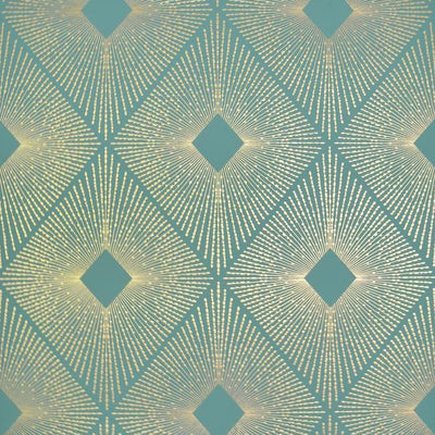 product image for Harlowe Wallpaper in Teal and Gold by Antonina Vella for York Wallcoverings 51