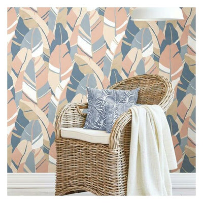 product image for Hearts Of Palm Peel & Stick Wallpaper in Pink by RoomMates for York Wallcoverings 44