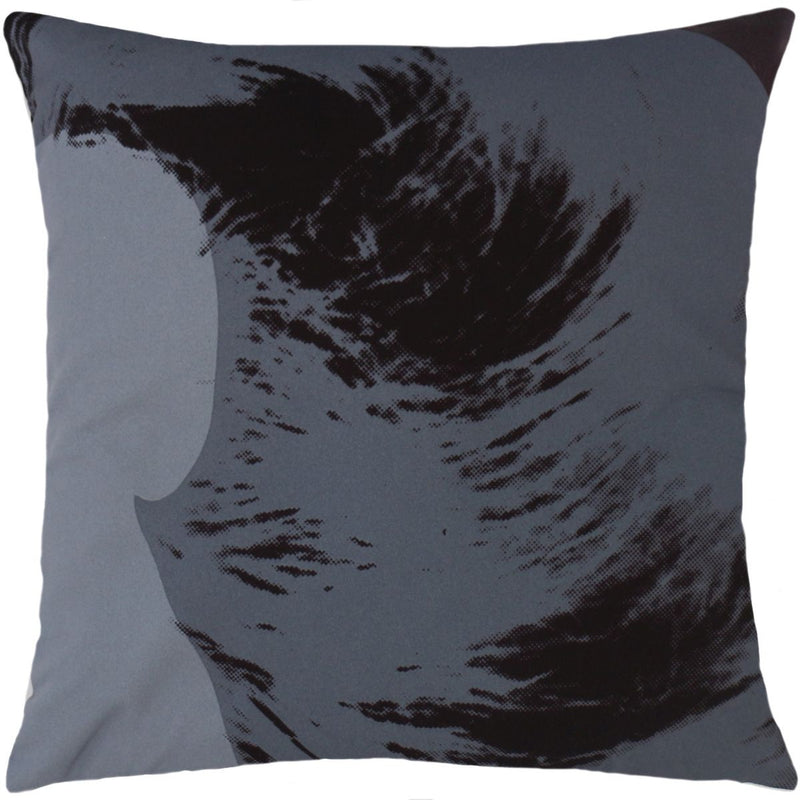 media image for Andy Warhol Art Pillow in Black & Grey design by Henzel Studio 25