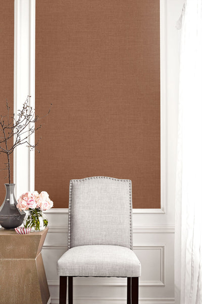 product image for Hopsack Embossed Vinyl Wallpaper in Copper Penny from the Living With Art Collection by Seabrook Wallcoverings 27