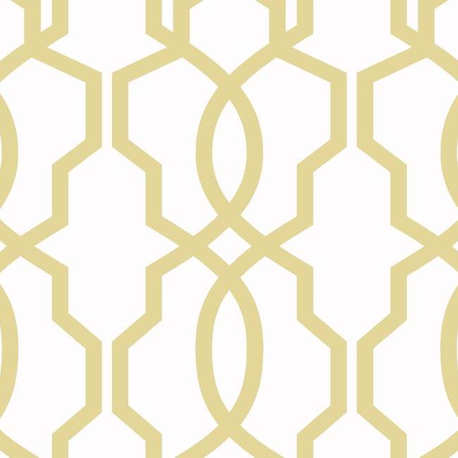 media image for Hourglass Trellis Wallpaper in Yellow from the Geometric Resource Collection by York Wallcoverings 230