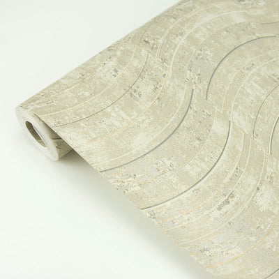 product image for Hydra Geometric Wallpaper in Taupe from the Polished Collection by Brewster Home Fashions 3