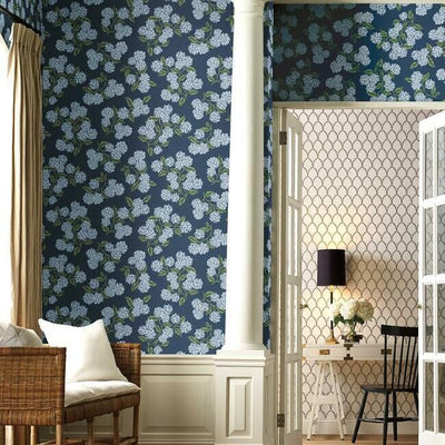 product image for Hydrangea Wallpaper in Navy from the Rifle Paper Co. Collection by York Wallcoverings 4