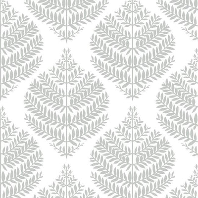 product image for Hygge Fern Damask Peel & Stick Wallpaper in Grey by RoomMates for York Wallcoverings 23