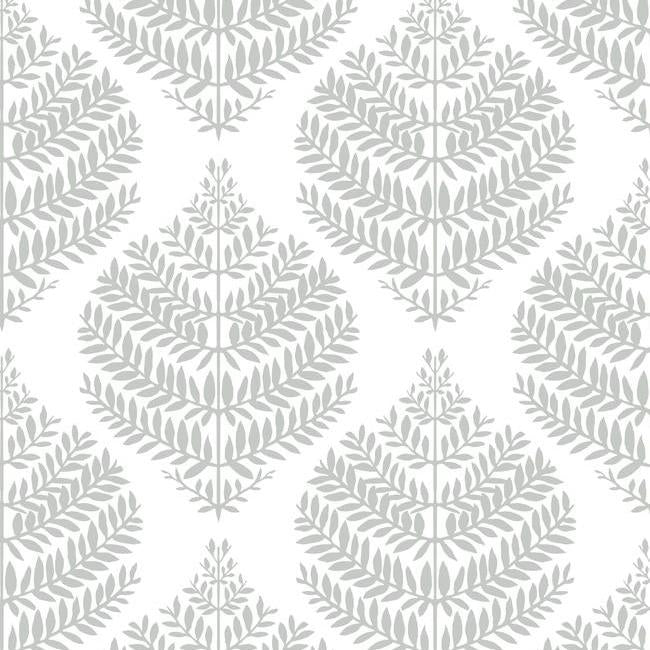 media image for Hygge Fern Damask Peel & Stick Wallpaper in Grey by RoomMates for York Wallcoverings 239