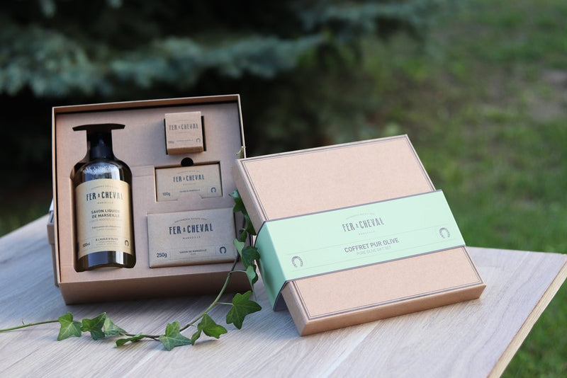 media image for fer a cheval marseille olive soap gift set 2 282