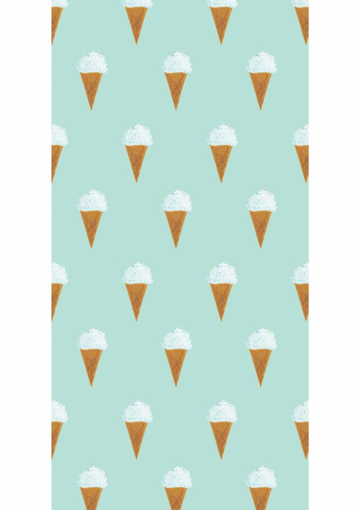 media image for Ice Cream Kids Wallpaper in Mint by KEK Amsterdam 293