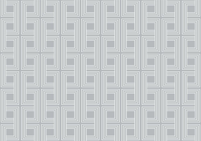 media image for Interlocking Squares Cork Wallpaper in Silver and Off-White from the Casa Blanca II Collection by Seabrook Wallcoverings 282
