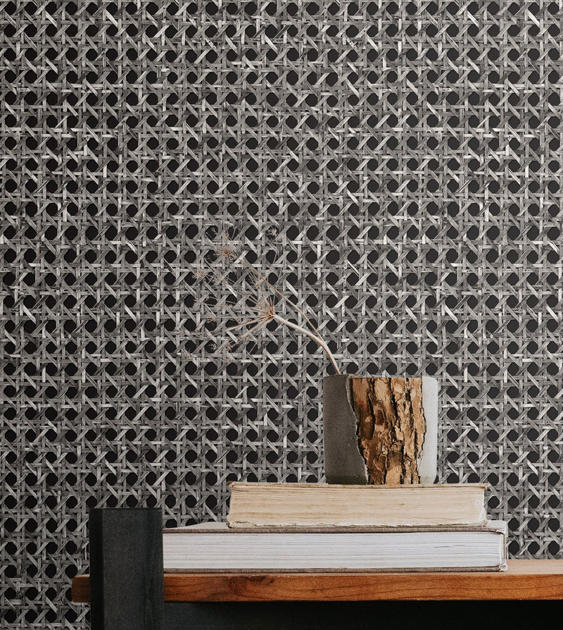 media image for Mika Onyx Wallpaper from the Japandi Collection by Seabrook Wallcoverings 252