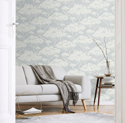 product image for Nara Blue Mist Wallpaper from the Japandi Collection by Seabrook Wallcoverings 77