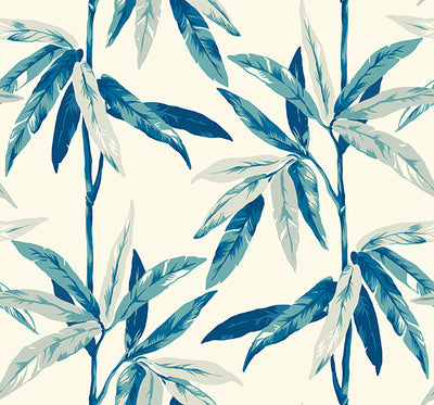 product image of Janson Floral Wallpaper in Blues and Ivory by Carl Robinson for Seabrook Wallcoverings 532