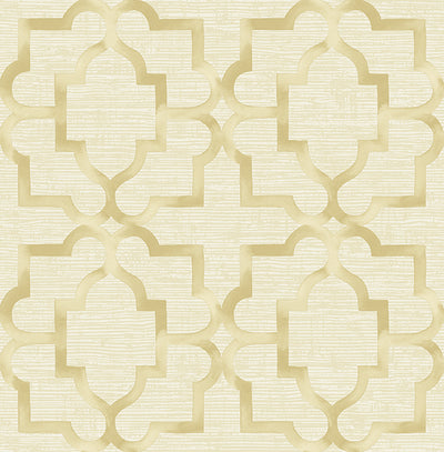 product image of Jarrett Geometric Wallpaper in Gold and Off-White by Carl Robinson for Seabrook Wallcoverings 596