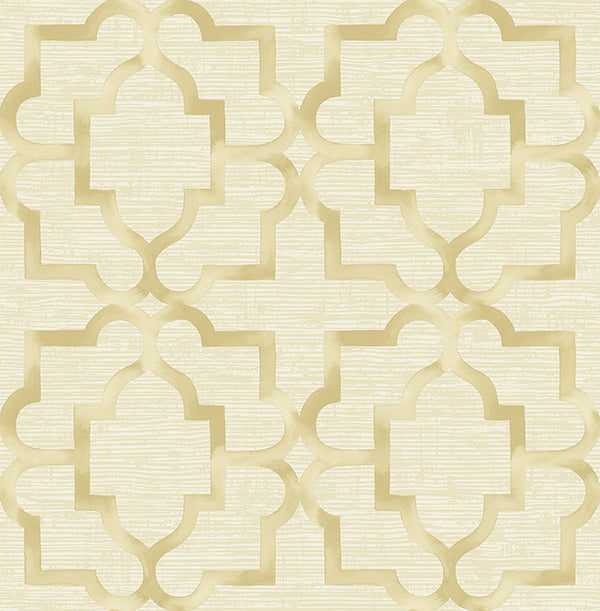 media image for Jarrett Geometric Wallpaper in Gold and Off-White by Carl Robinson for Seabrook Wallcoverings 283