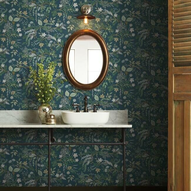 media image for Juniper Forest Wallpaper in Pine from the Rifle Paper Co. Collection by York Wallcoverings 247