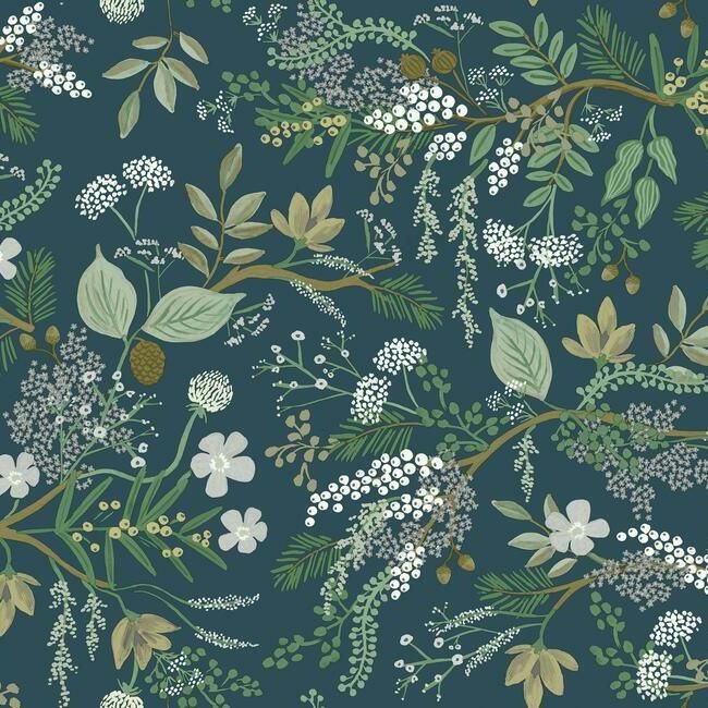 media image for Juniper Forest Wallpaper in Pine from the Rifle Paper Co. Collection by York Wallcoverings 270