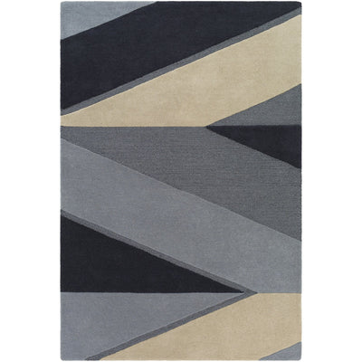 product image for Kennedy KDY-3024 Hand Tufted Rug in Charcoal & Khaki by Surya 84