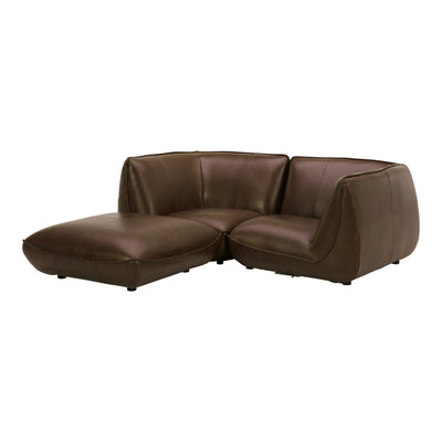 product image for zeppelin nook modular toasted hickory leather sectional by bd la mhc kq 1016 03 2 13