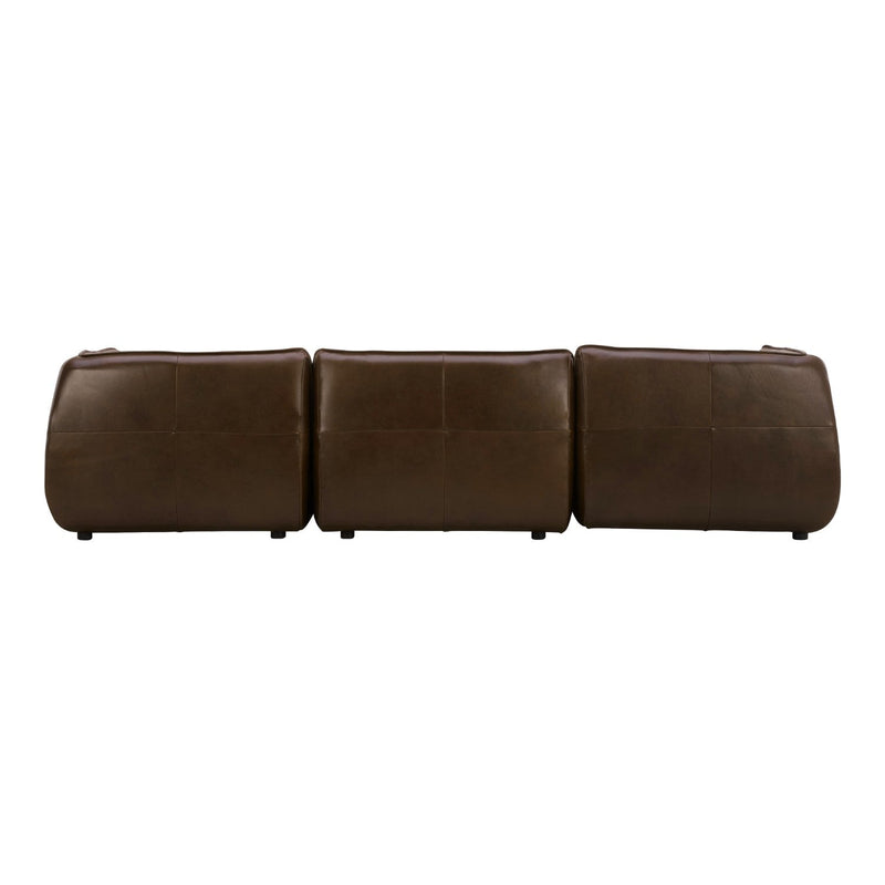 media image for zeppelin louge modular toasted hickory leather sectional by bd la mhc kq 1018 03 7 286