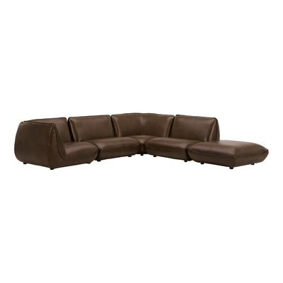 product image for zeppelin dream modular toasted hickory leather sectional by bd la mhc kq 1022 03 2 53