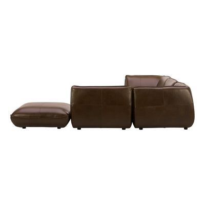 product image for zeppelin dream modular toasted hickory leather sectional by bd la mhc kq 1022 03 3 77