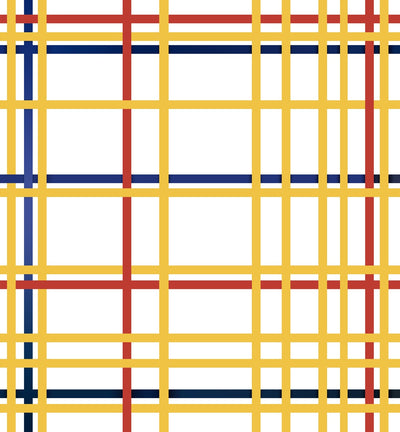 product image for Mondrian Grid Mural Wall Mural in Multicolored from the Mondrian Collection by Seabrook 53