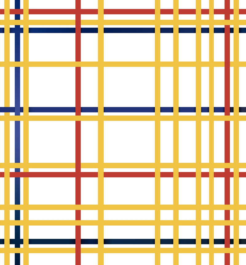 media image for Mondrian Grid Mural Wall Mural in Multicolored from the Mondrian Collection by Seabrook 26