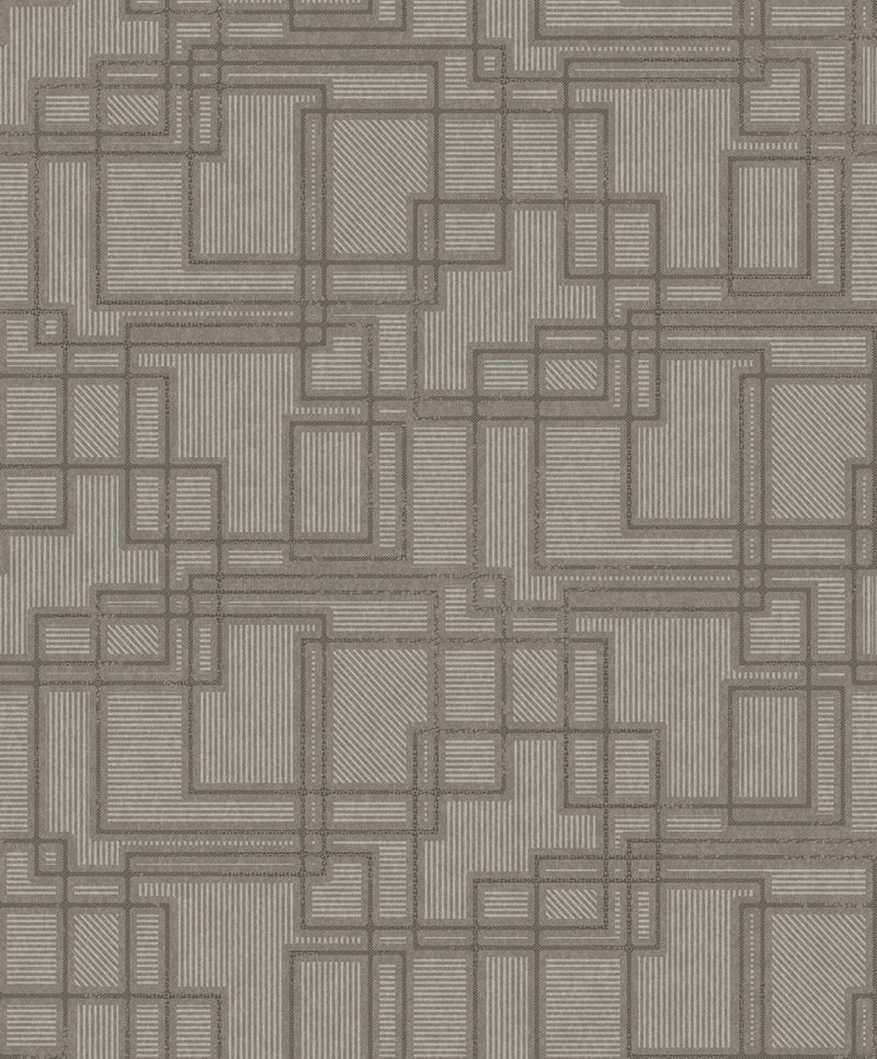 media image for Bauhaus Cityscape Wallpaper in Hammered Steel from the Mondrian Collection by Seabrook 264